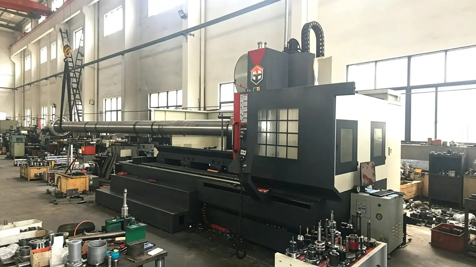 Precimach long shaft cylindrical grinding workshop — precision CNC grinding for international customers
