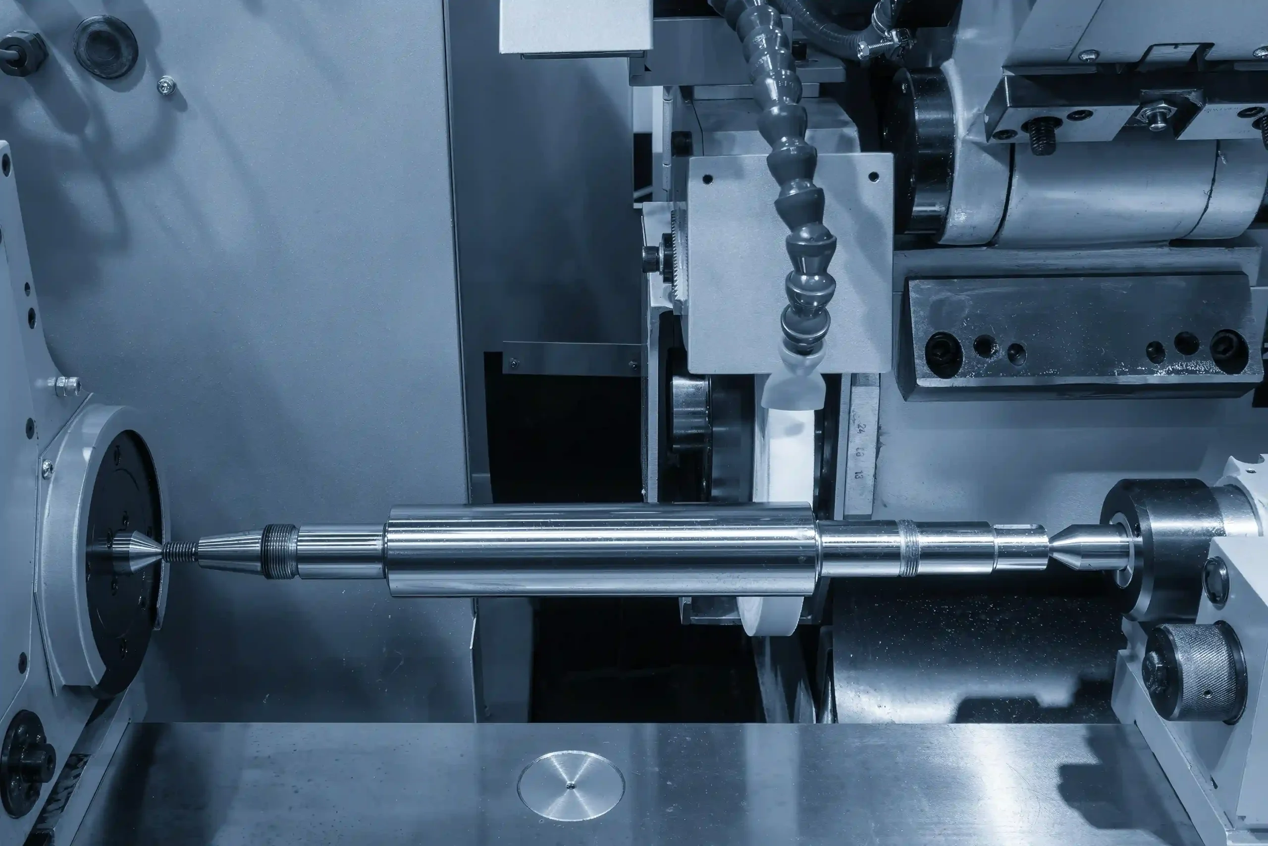 CNC cylindrical grinding shaft machining process — post-chrome precision grinding piston rod