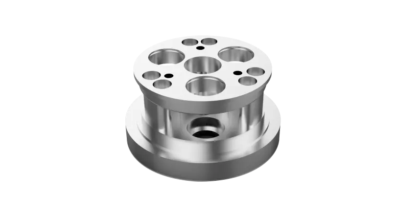 CNC milled RV reducer output flange — precision robotics component