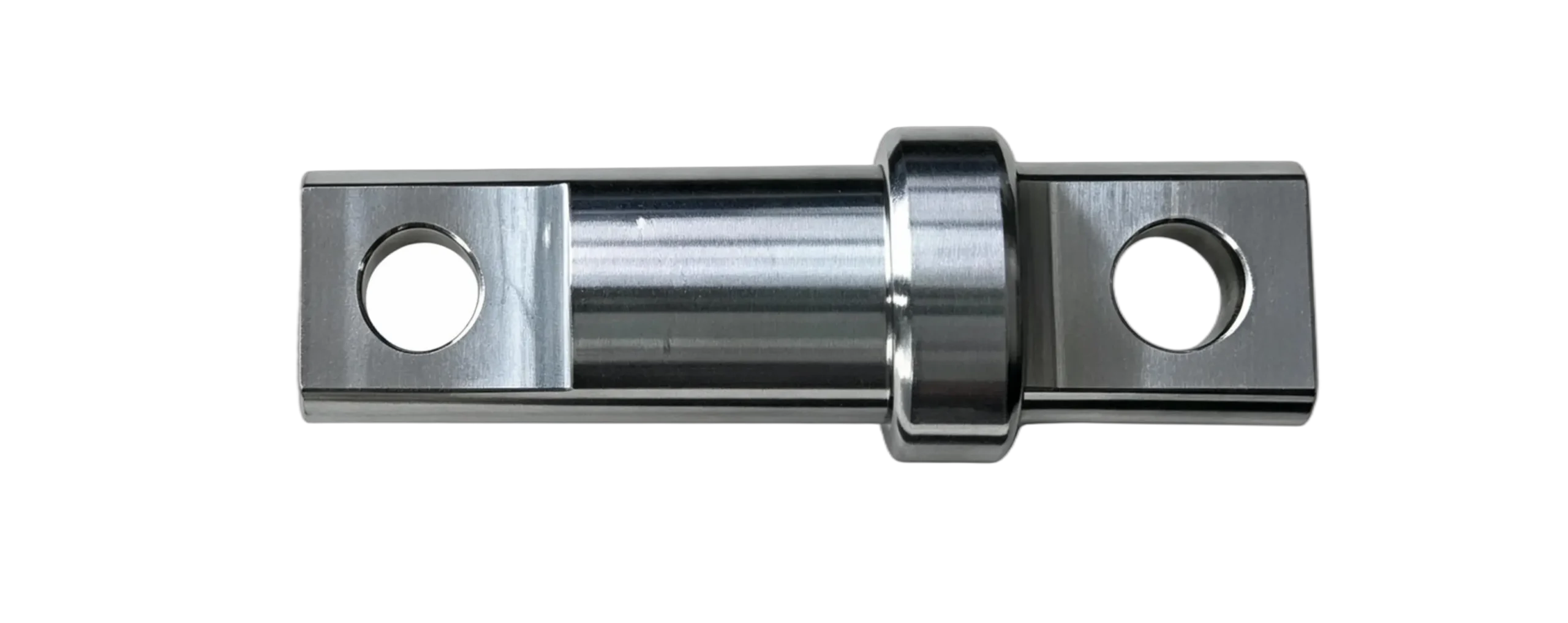 Custom CNC machined axle pin with cross-hole — precision dowel and locating pin