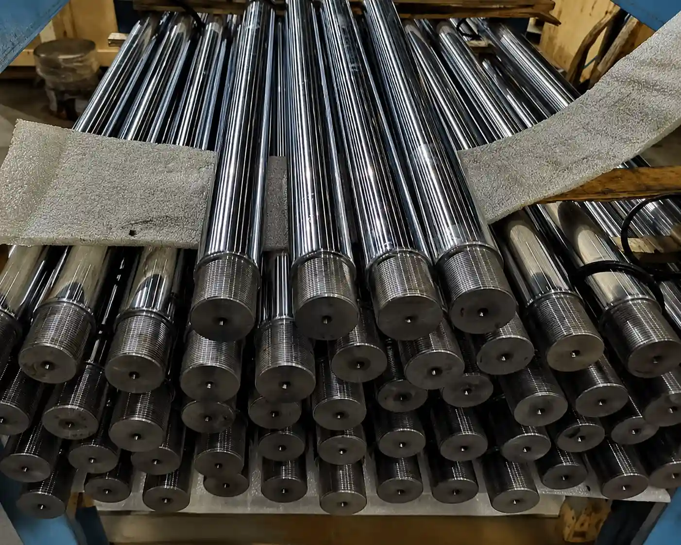 Hard chrome plated hydraulic cylinder piston rods — Ra surface finish coating thickness Precimach