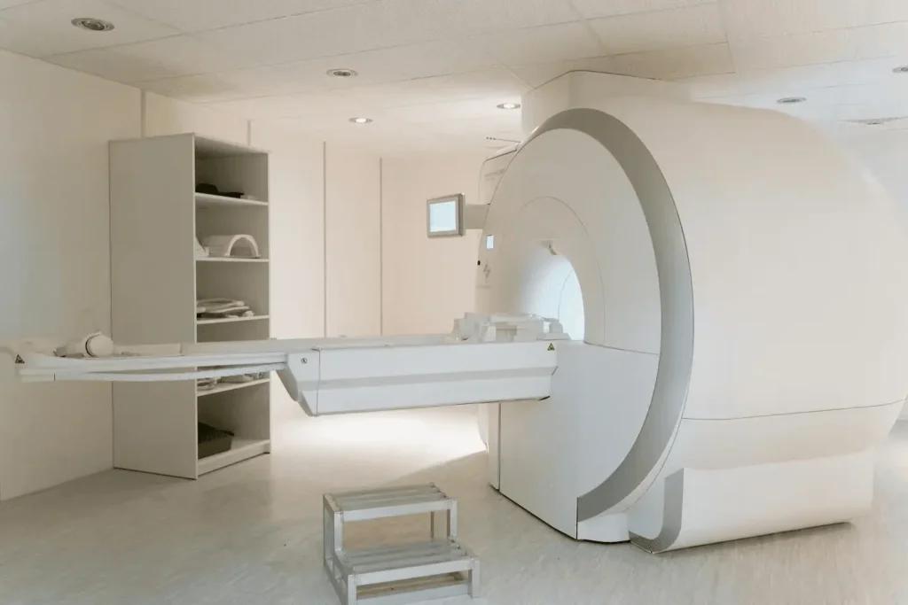 Advanced medical imaging equipment used in the healthcare industry, representing precision CNC machining applications for medical devices and diagnostic systems. Custom machined metal and plastic components are widely used in MRI machines, surgical equipment, medical automation systems, and high-precision healthcare devices requiring tight tolerances, clean surface finishes, and reliable manufacturing quality.