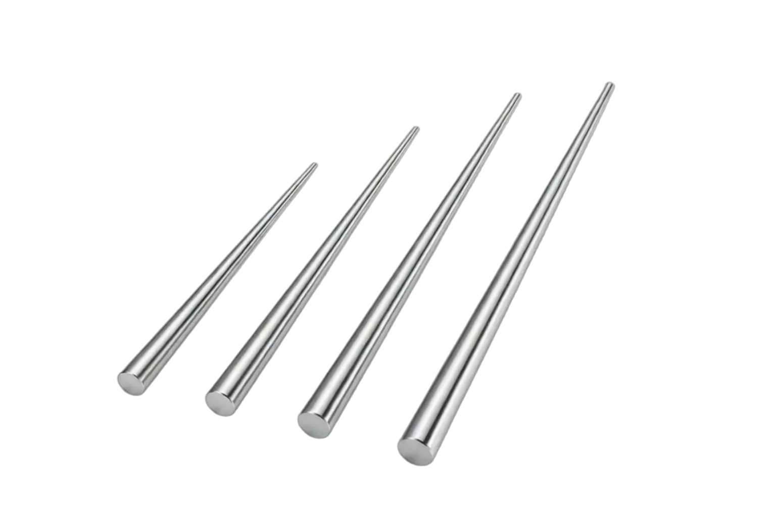 Precision CNC turned tapered slender shaft — long slender shaft with taper machining